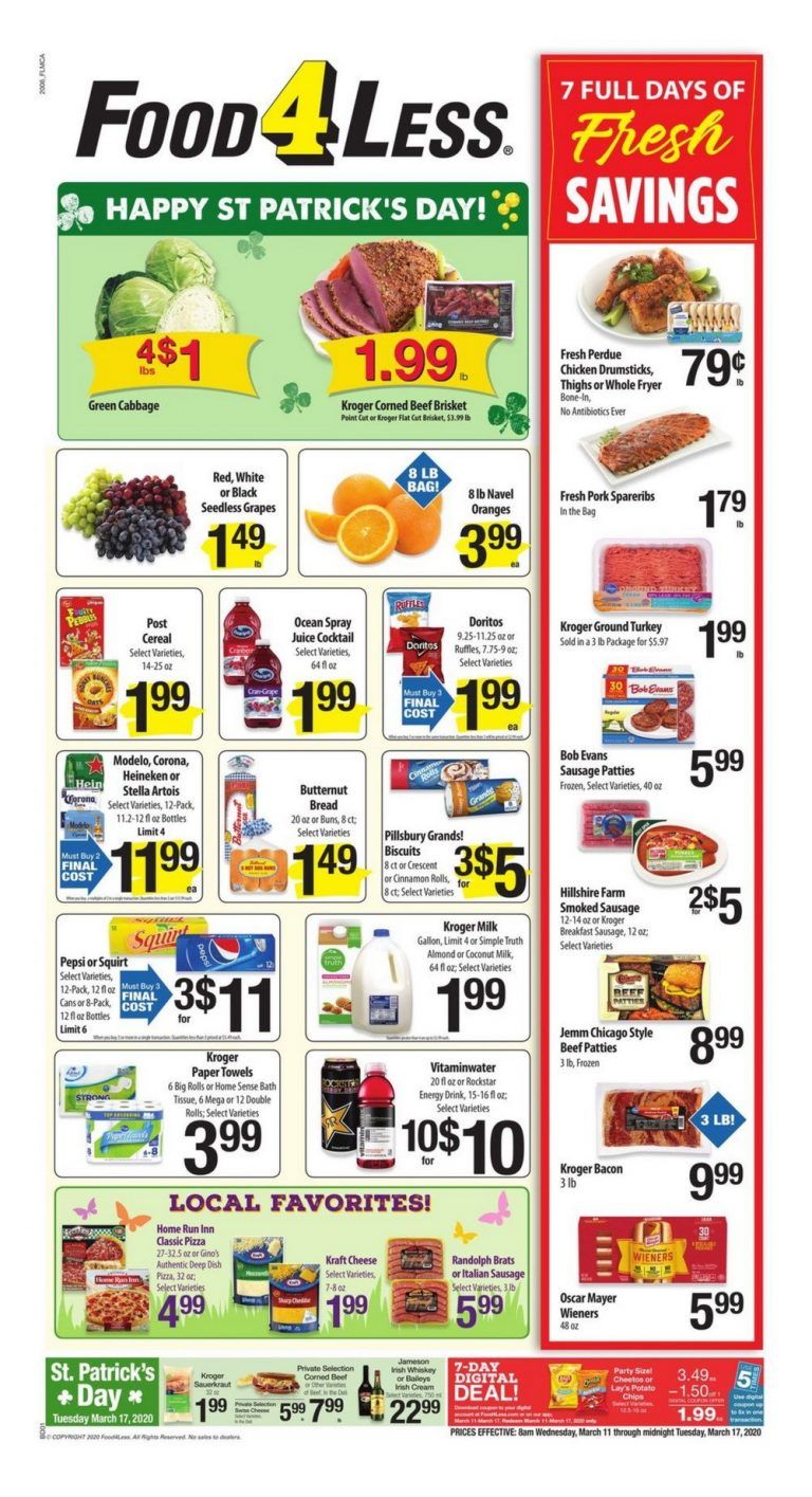 Food 4 Less Weekly Ad Mar 11 Mar 17, 2020