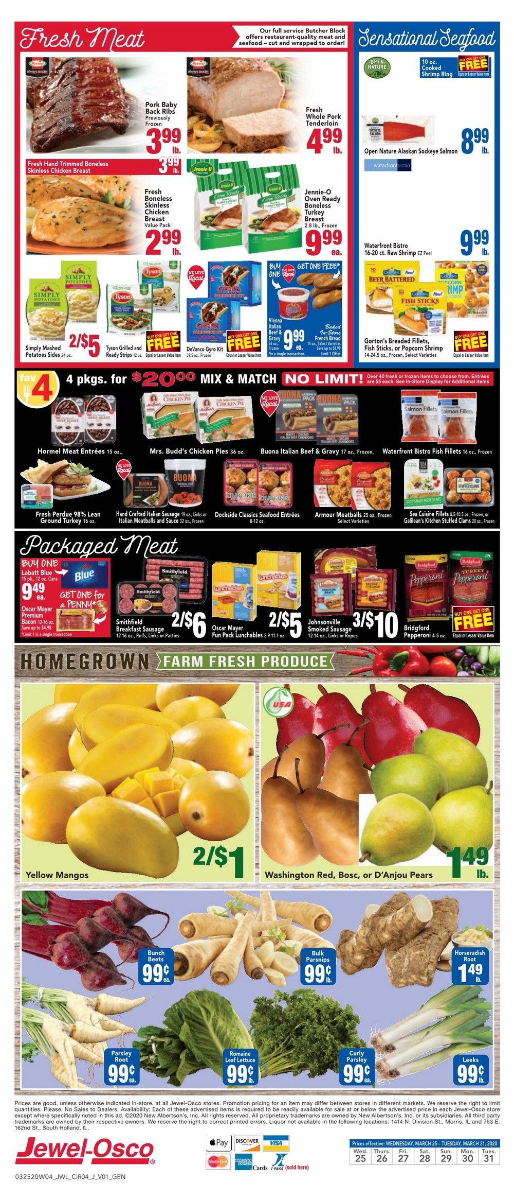Jewel Osco Weekly Circular Mar 25 Mar 31, 2020