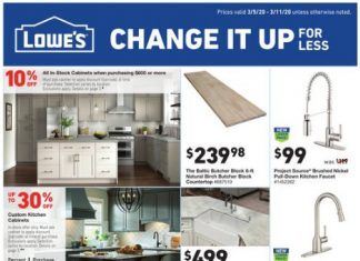 Lowe’s Weekly Ad Mar 05 – Mar 11, 2020