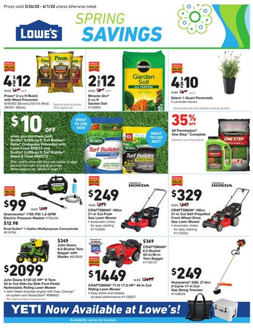 Lowe's Weekly Ad Mar 26 Apr 01, 2020