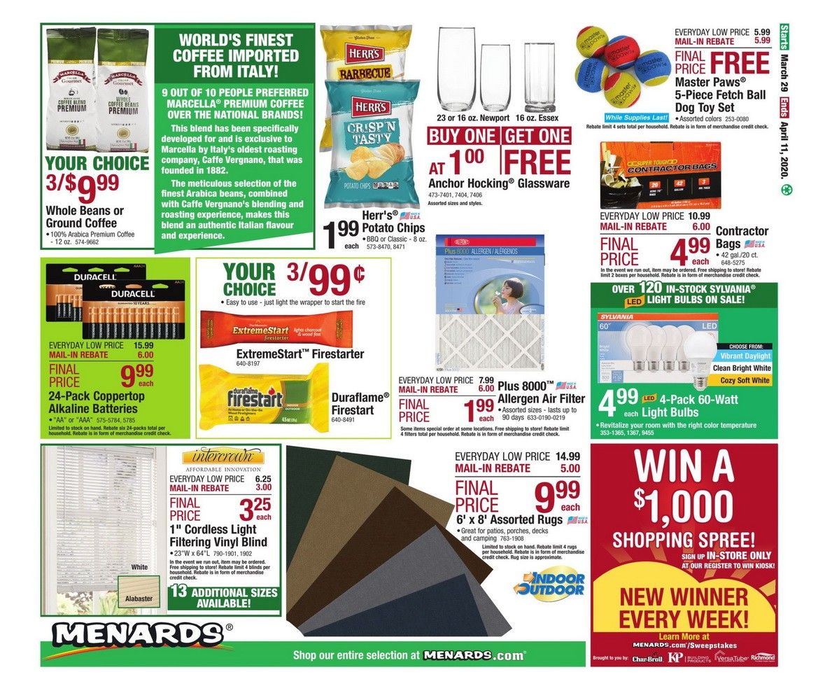 Menards Weekly Ad Mar 29 Apr 11, 2020