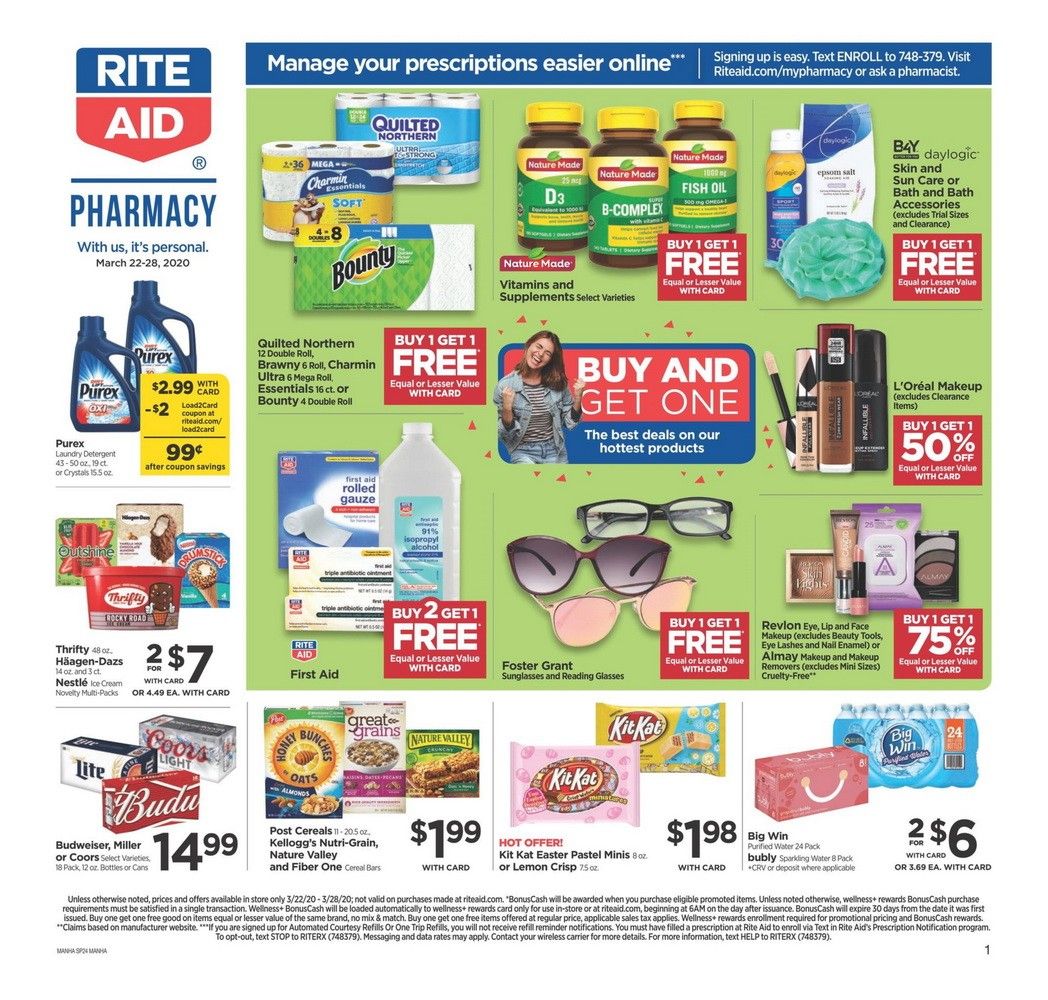 Rite Aid Weekly Ad Mar 22 Mar 28, 2020