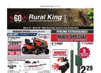 Rural King Weekly Ad Mar 15 – Mar 28, 2020