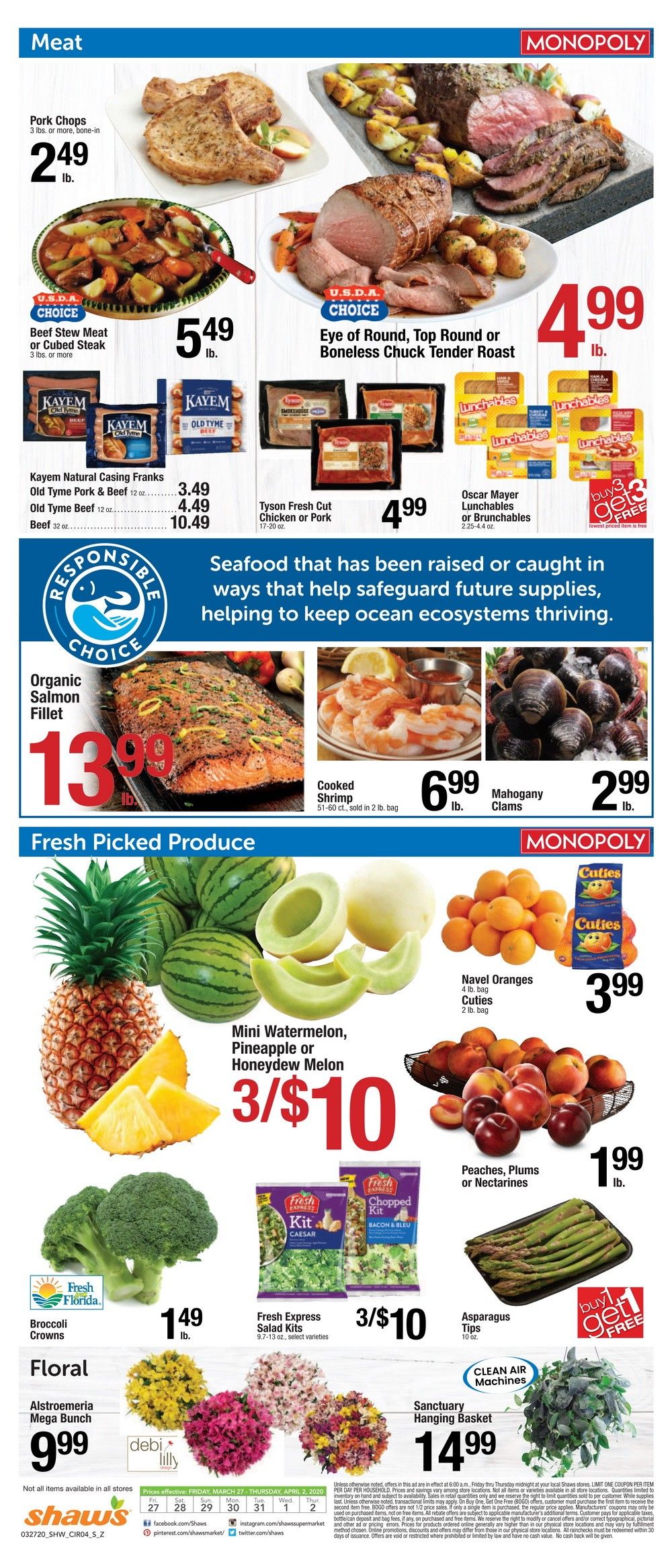 Shaw's Weekly Ad Mar 27 Apr 02, 2020