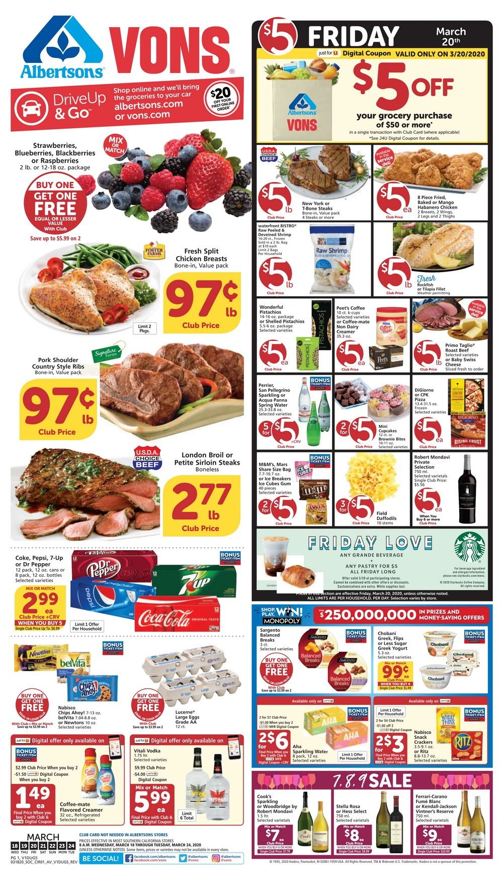 Vons Weekly Ad Mar 18 Mar 24, 2020