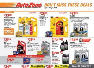 AutoZone Monthly Circular Apr 07 – May 04, 2020