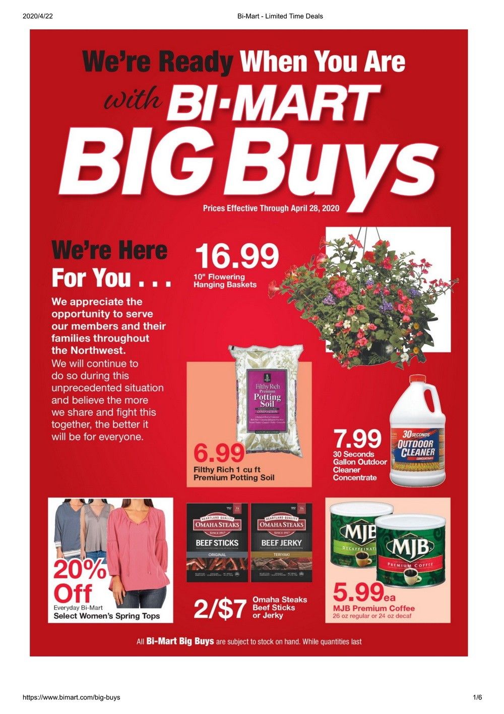 BiMart Weekly Ad Apr 22 Apr 28, 2020