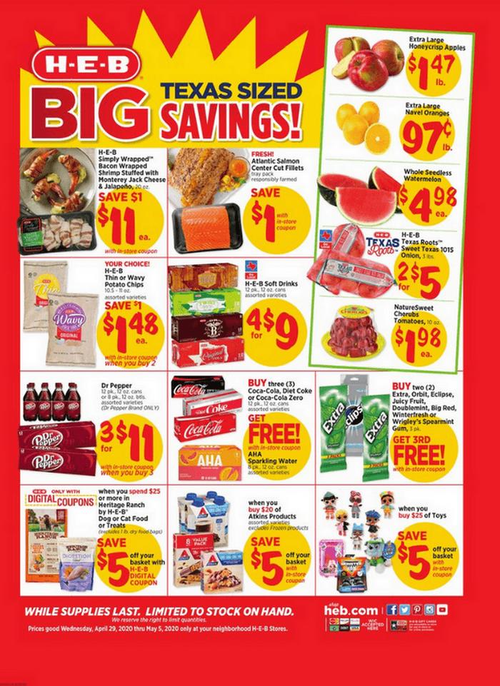 HEB Weekly Ad Apr 29 May 05, 2020