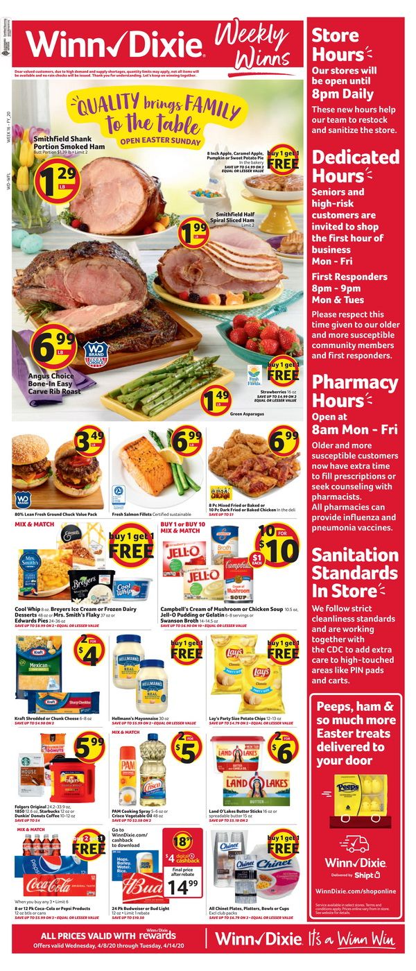 WinnDixie Weekly Ad Apr 08 Apr 14, 2020