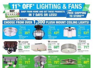 Menards Weekly Lightning and Fans Sale May 17– May 23, 2020