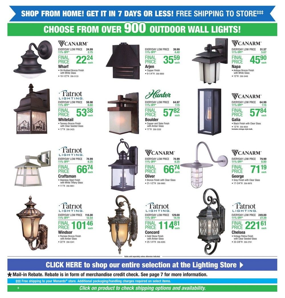 Menards Weekly Lightning and Fans Sale May 17 May 23, 2020