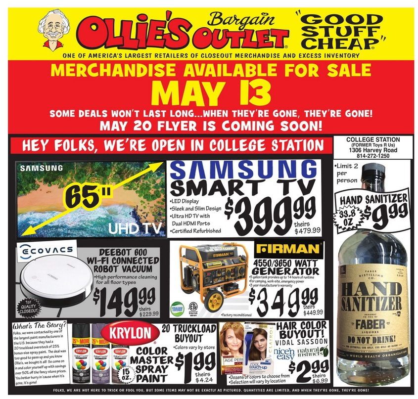 Ollie's Weekly Ad May 13 May 19, 2020