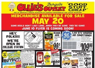 Ollie’s Weekly Ad May 20 – May 27, 2020