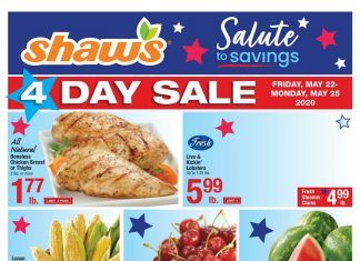 Shaw’s Weekly Ad May 22 – May 28, 2020