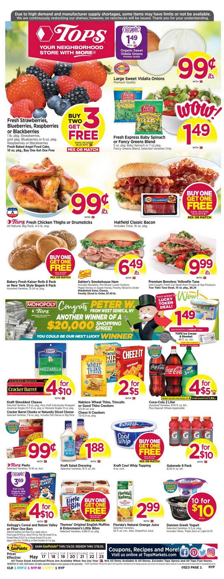 Tops Weekly Circular May 17 May 23, 2020