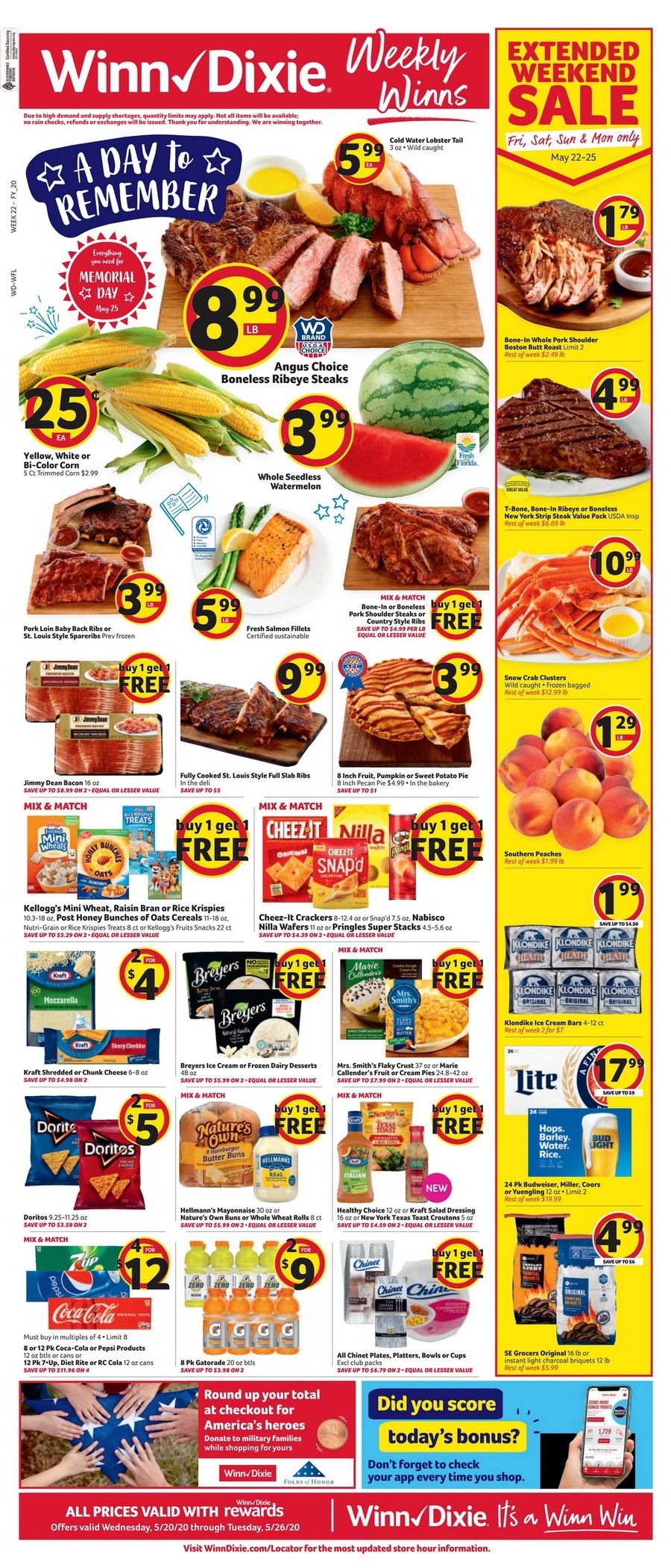 WinnDixie Weekly Ad May 20 May 26, 2020