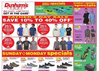 Dunham’s Father’s Day Sale June 13 – June 18, 2020