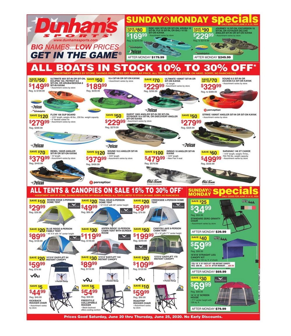 Dunham's Sports Weekly Ad June 20 June 25, 2020