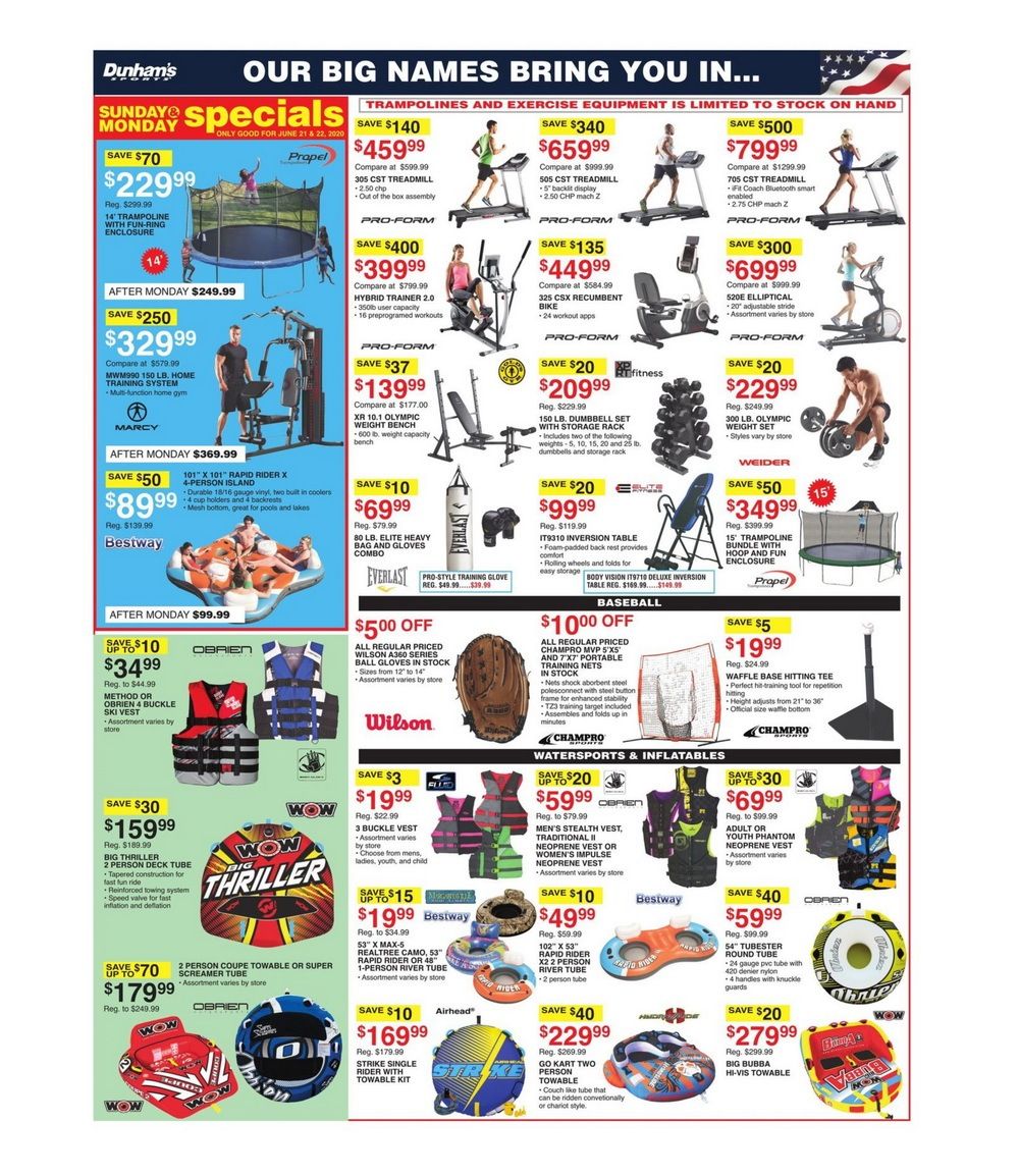 Dunham's Sports Weekly Ad June 20 June 25, 2020