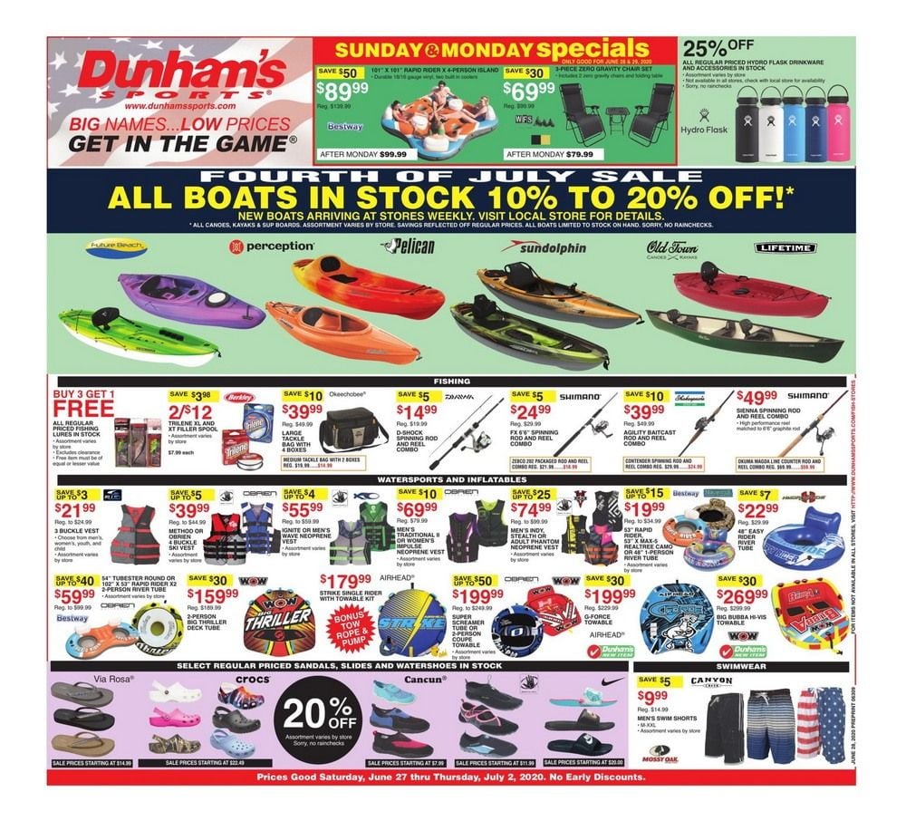 Dunham's Sports Weekly Ad June 27 July 02, 2020