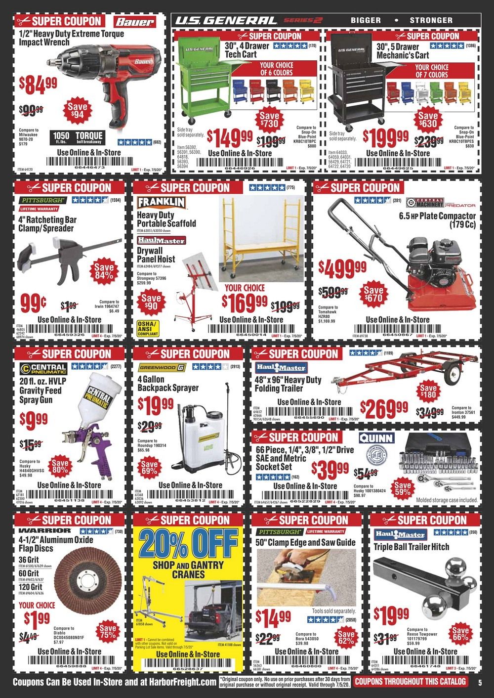 Harbor Freight Flyer Sale Jun 30 Jul 05, 2020