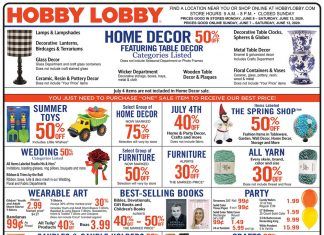 Hobby Lobby Weekly Ad Jun 07 – Jun 13, 2020