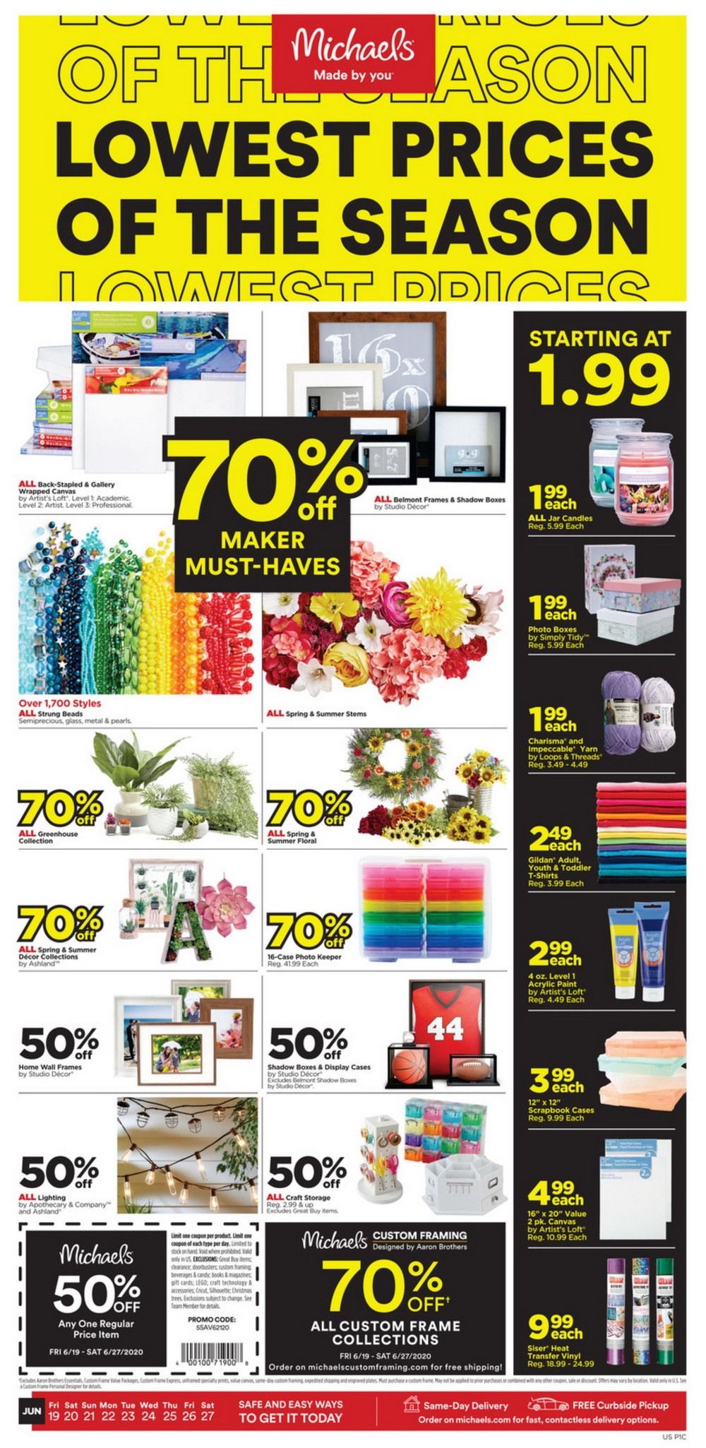 Michaels Weekly Ad Jun 19 Jun 27, 2020