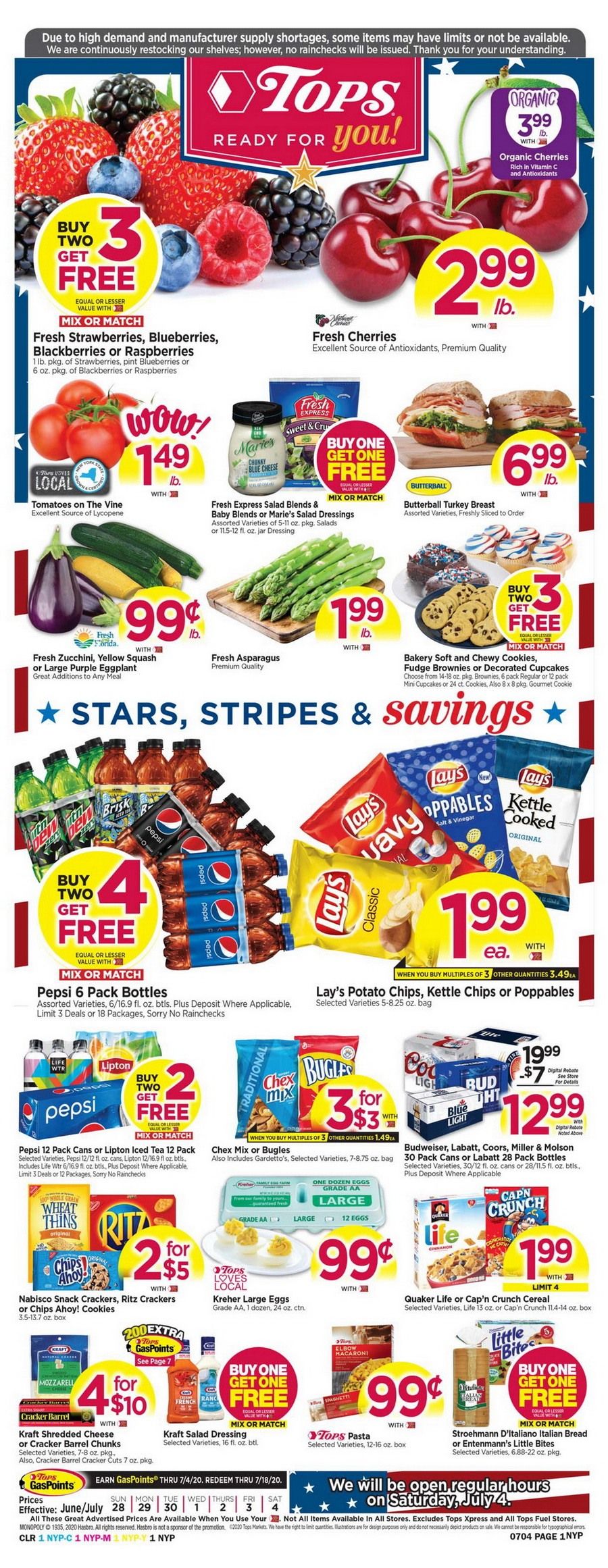 Tops Weekly Circular June 28 July 04, 2020