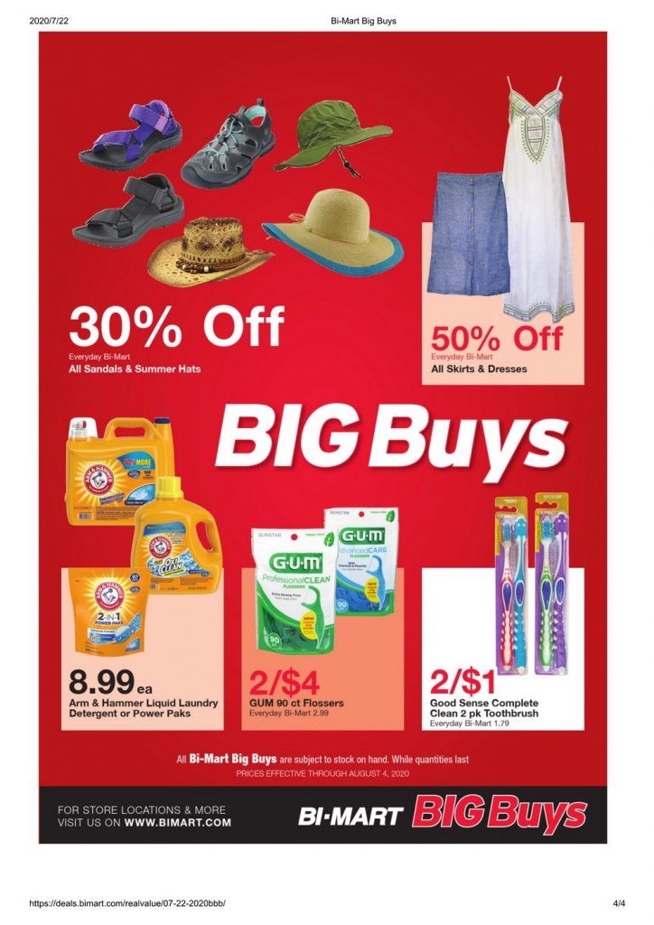 BiMart Weekly Ad Jul 22 Aug 04, 2020