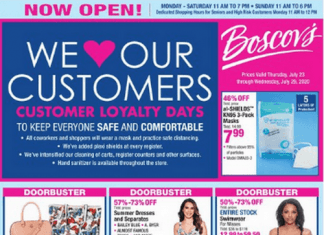 Boscov’s Weekly Ad July 23 – July 29, 2020