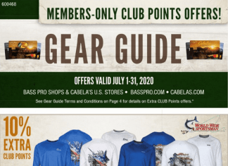 Cabela’s Monthly Gear Guide July 01 – July 31, 2020