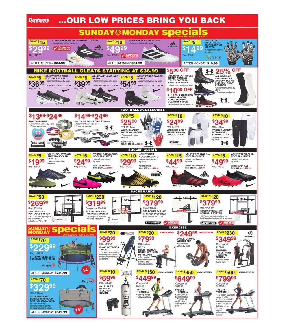 Dunham's Sports Weekly Ad July 04 July 09, 2020