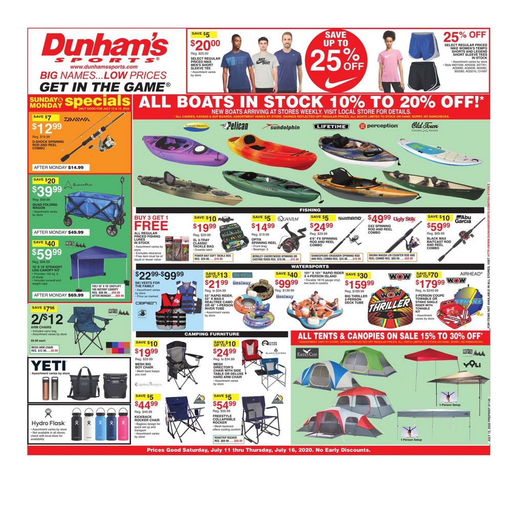 Dunham's Sports Weekly Ad July 11 July 16, 2020