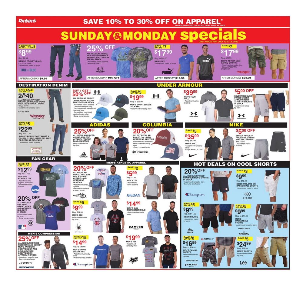 Dunham's Sports Weekly Ad July 11 July 16, 2020