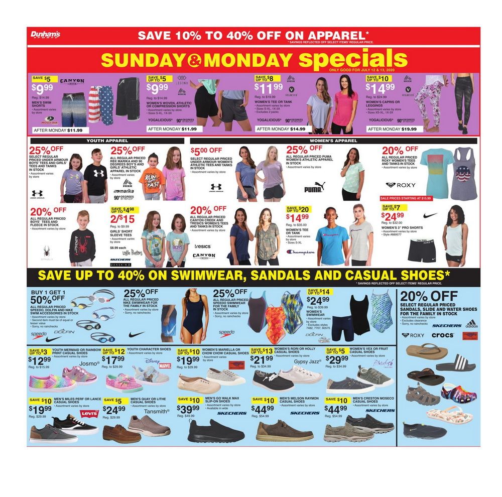 Dunham's Sports Weekly Ad July 11 July 16, 2020