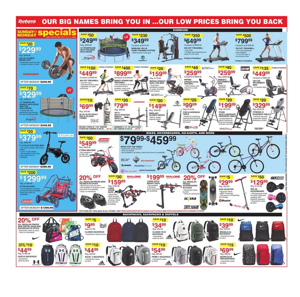 Dunham's Sports Weekly Ad July 11 July 16, 2020