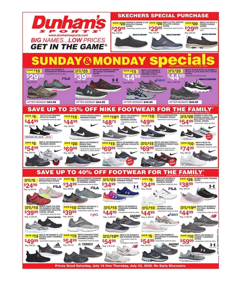 Dunham's Sports Weekly Ad July 18 July 23, 2020