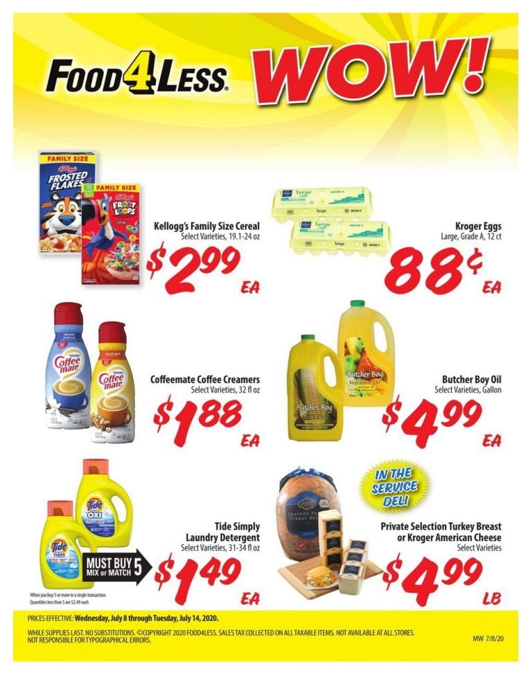 Food 4 Less Weekly Ad July 08 July 14, 2020
