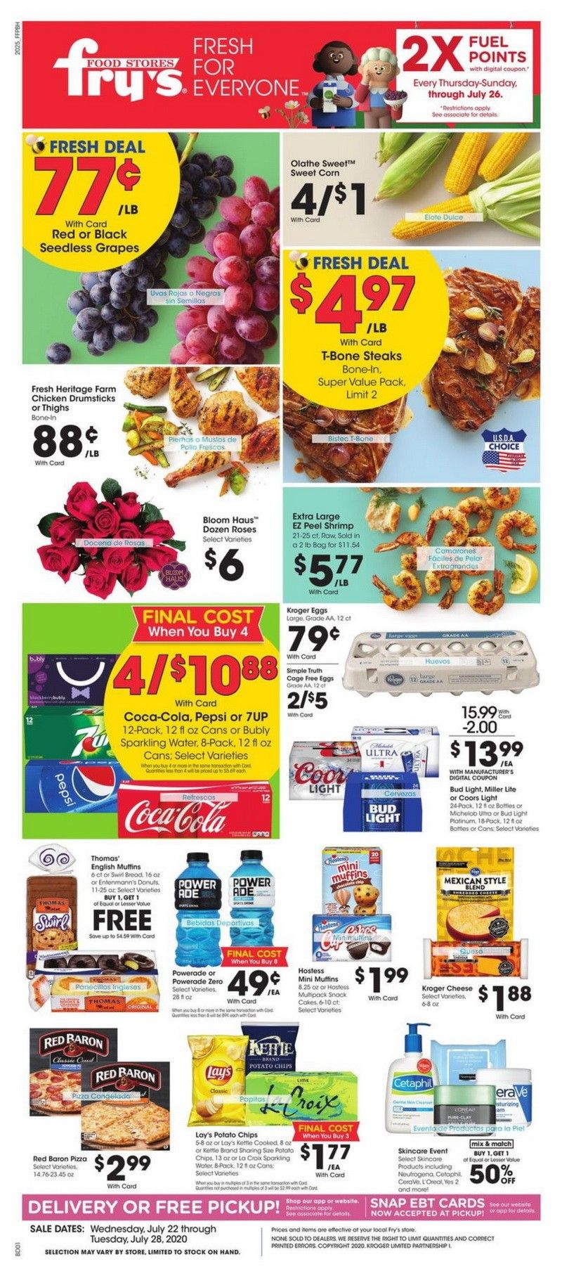 Fry's Food Weekly Ad Jul 22 Jul 28, 2020