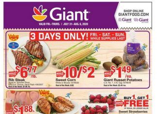 Giant Food Weekly Ad Jul 31 – Aug 06, 2020