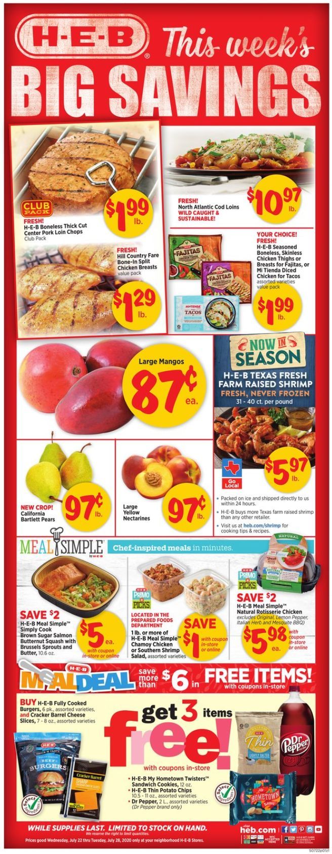 HEB Weekly Ad July 22 July 28, 2020