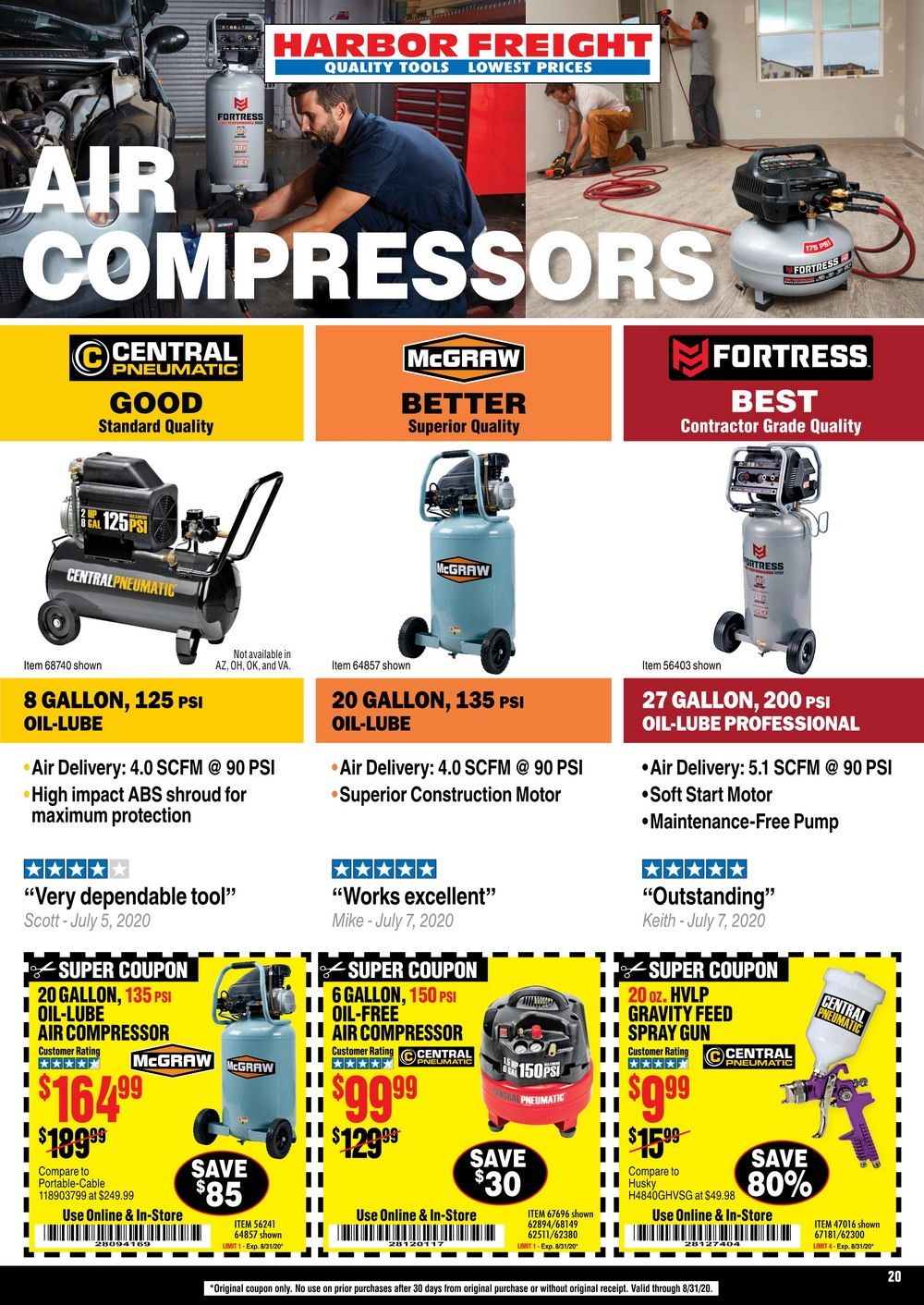 Harbor Freight Flyer Sale Aug 01 - Aug 31, 2020