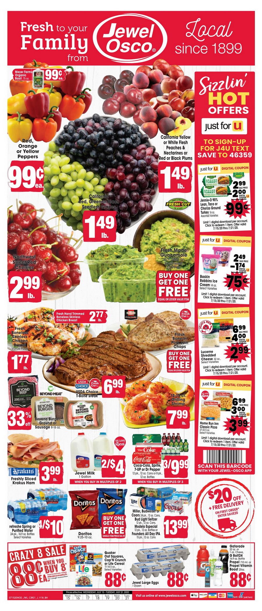 Jewel Osco Weekly Circular July 15 July 21, 2020