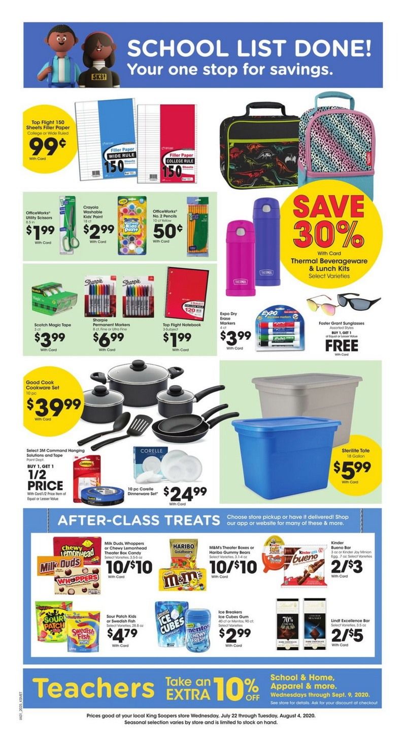 King Soopers Weekly Ad July 22 July 28, 2020