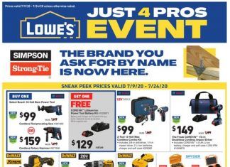 Lowe’s Weekly Ad July 09- July 24, 2020