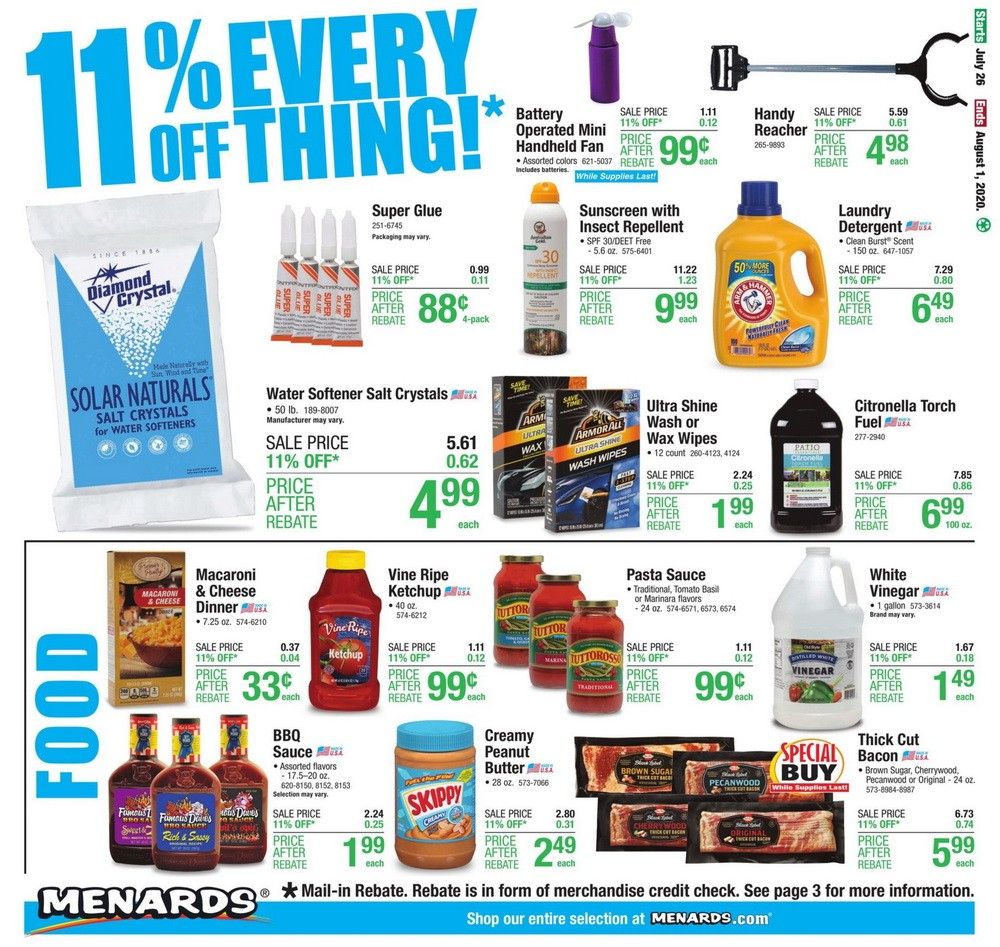 Menards Weekly Ad Jul 26 Aug 01, 2020