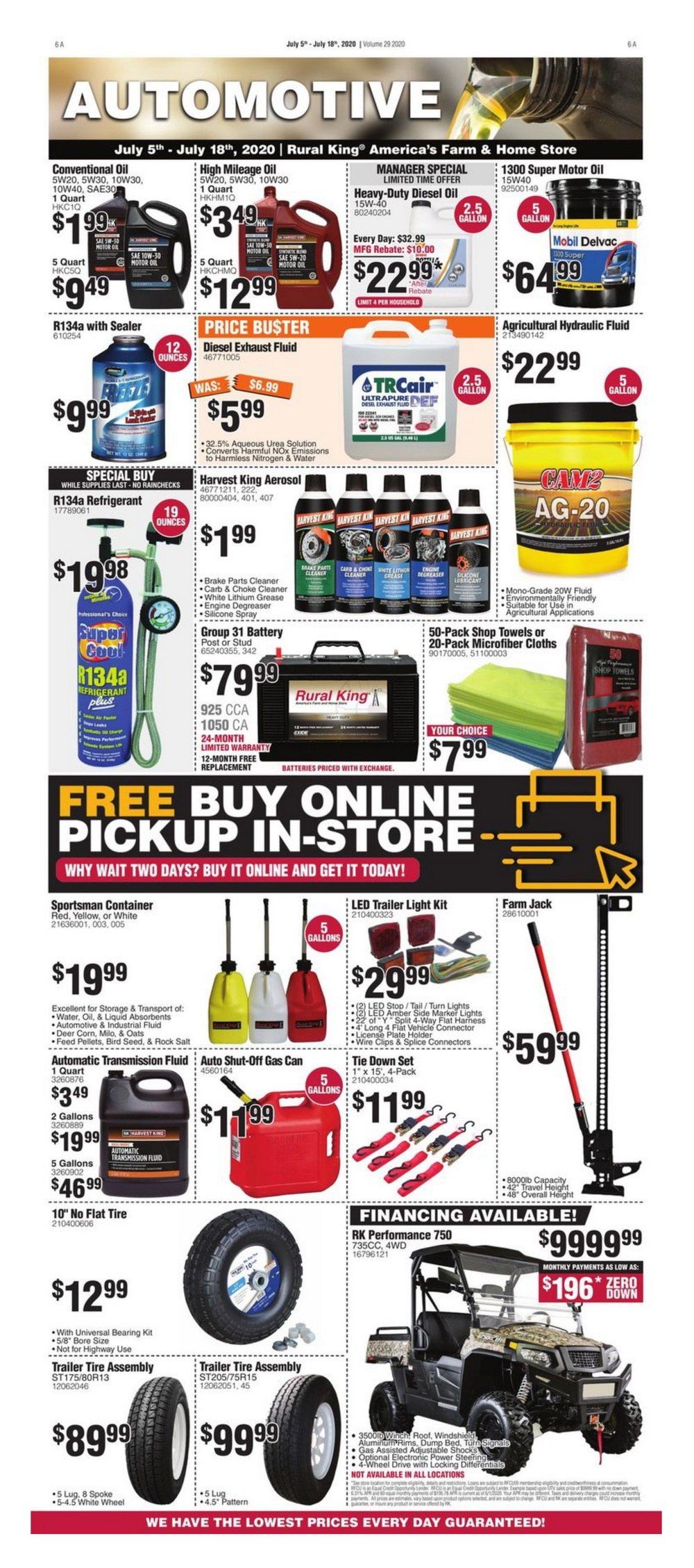 Rural King Weekly Ad Jul 05 Jul 18, 2020