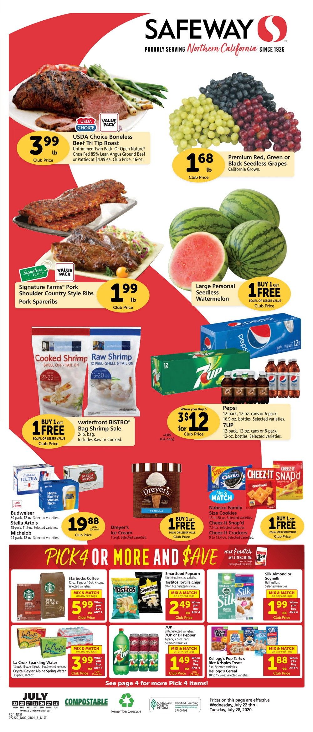 Safeway Weekly Ad July 22 July 28, 2020