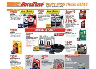 AutoZone Monthly Circular Aug 25 – Sep 21, 2020
