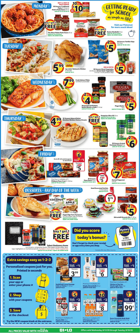 BI-LO Weekly Circular Aug 12- Aug 18, 2020